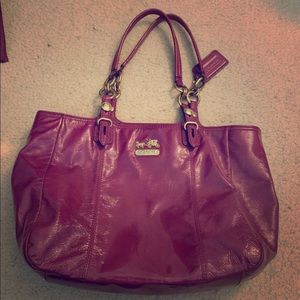 Purple coach purse